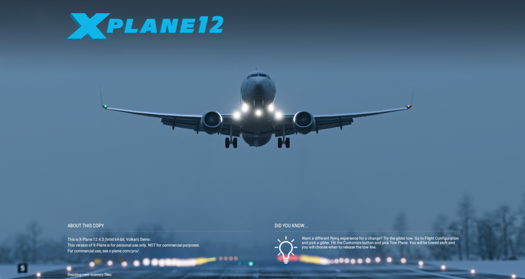 x-plane flight