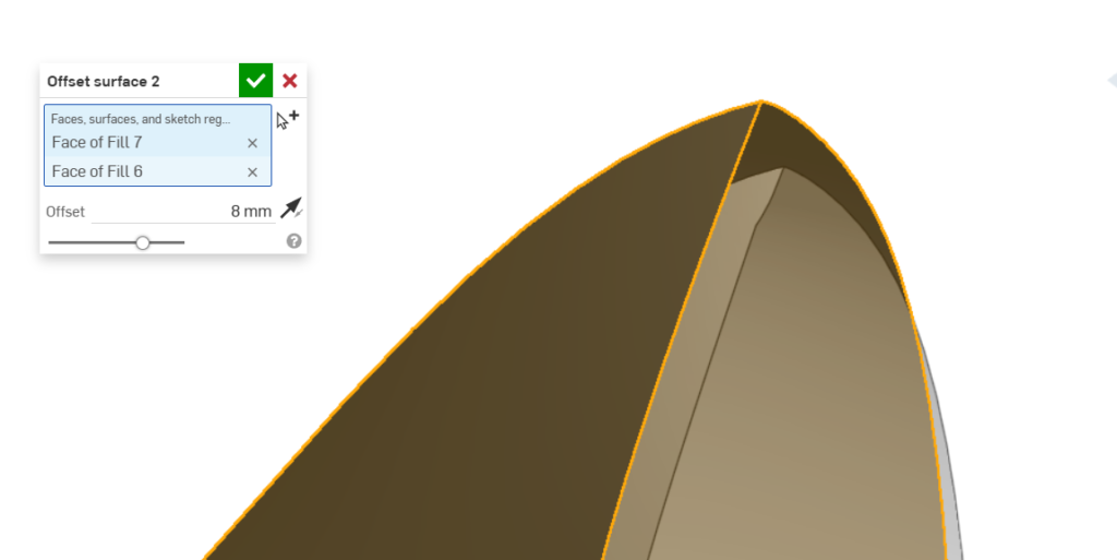 Offset surface